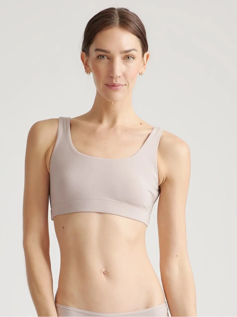 NWOT QUINCE 2 Pack Organic Cotton Tank Bralettes Medium Mink 0990